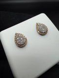 Aretes de oro 10k con diamantes naturales