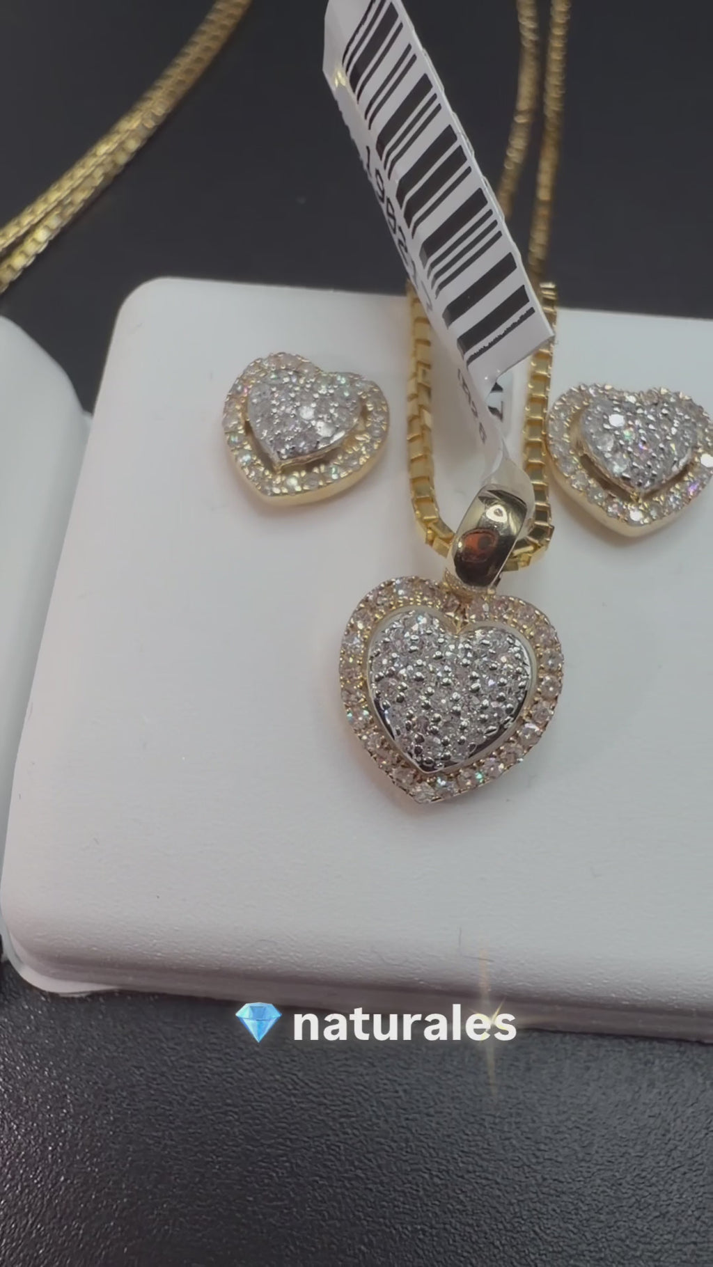 Conjunto de oro 10k con diamantes